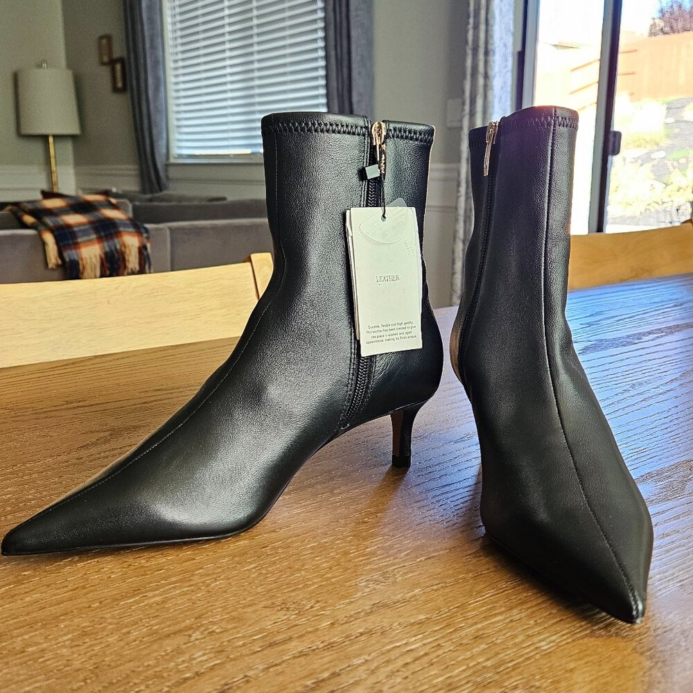 Mango Leather Booties Kitten Hill Size 37